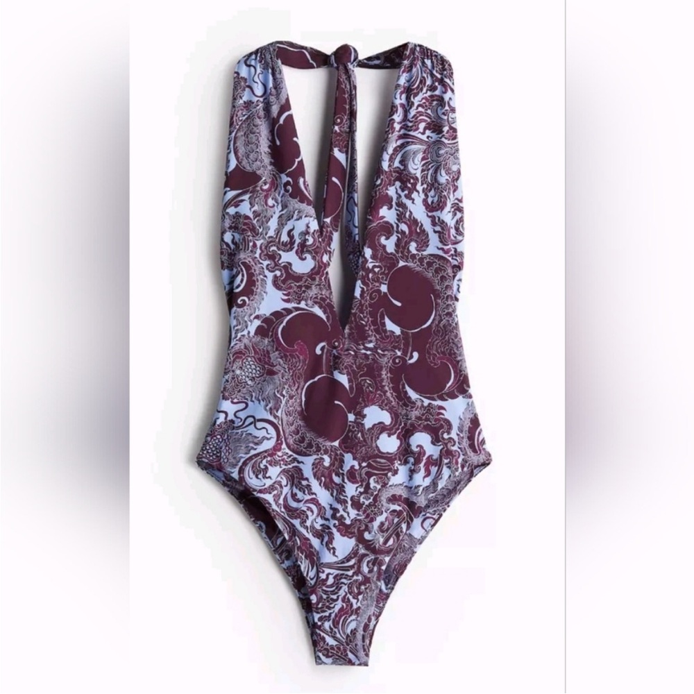 H&M White Lotus women’s size Large swimsuit New With Tags